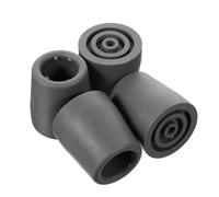 LOORGVEL 4 pezzi Puntali Antiscivolo per Stampelle e Sedie da Doccia in TPR con Elemento in Alluminio per Stabilità Aggiunta e Protezione Pavimenti Gommini Resistenti e Facili da Pulire