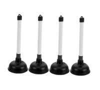 LOORGVEL 4 Pezzi Stantuffo per WC con Pompa Manuale ad Alta Stantuffo in Gomma Resistente per Scarichi Bagno Lavandini e Vasche Strumento per Sbloccare Tubature