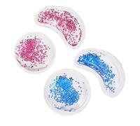 LOORGVEL 4pezzi Patch Gel Per Occhi Rinfrescanti Con Glitter Maschera Ghiaccio Per Occhiaie e Relax Per Adulti Rimuove Rossore e Di Testa