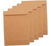 LOORGVEL 5 pezzi Buste Adesive in Carta Kraft per Documenti Cartelle Autoadesive Resistenti per Ufficio Organizzatore Progetti e Conservazione Documenti per Archiviazione e Trasporto