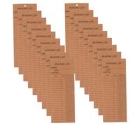 LOORGVEL 50 Pezzi Segnalibri per in Carta Kraft con Tracker per Libri Vuoti per Biblioteche e Scuole Segnapagina Compatto per Studenti e Insegnanti