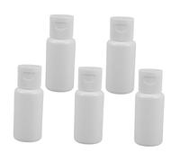LOORGVEL 5pezzi Bottiglie Ricaricabili Da Viaggio Con Cappuccio Flip Da Contenitori Per Cosmetici Pe Plastica Sicuri e Pratici Per Shampoo e Lozioni Durante Viaggi e Uso Quotidiano