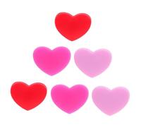 LOORGVEL 6 Ammortizzatori Tennis in Silicone Forma Cuore Assorbitori per Racchette Facili Installare e Adatti i Modelli Colori Rosso e Rosa