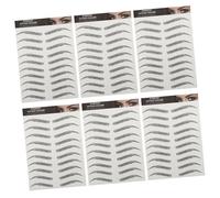 LOORGVEL 6 fogli Adesivi Sopracciglia Impermeabili Effetto Naturale Riutilizzabili per Definizione e Modellatura Sopracciglia Sparse e Sottili