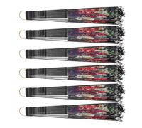 LOORGVEL 6 Pezzi Ventaglio Vintage con Pizzo e Manico Nero Resistente Ventagli da Donna per Balli Matrimoni Feste e Cosplay Motivo Floreale Spagnolo