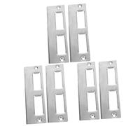 LOORGVEL 6 Set Piastre Bloccaggio Porta in Ferro Rinforzato per Porte in Finitura Antica Compatibili con Serrature da Accessori per Porte Interne ed Esterne