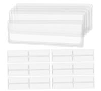 LOORGVEL 60 Pezzi Buste Adesive Trasparenti per Etichette Protettori per Label Notebook e Organizzazione Scaffali Cartelle Cassetti Tasche Portaetichette Autofissanti Facili Usare