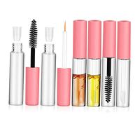 LOORGVEL 6pezzi Contenitori Vuoti Per Mascara Con Applicatori Tubetti Riutilizzabili Per Cosmetici Bottiglie Per Eyeliner e Lip Gloss Contenitori Trasparenti Per Viaggi e Campioni