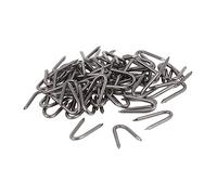 LOORGVEL 70 Pezzi Chiodi U Fissaggio per Telo Pacciamatura Recinzione Bordura Resistenti e per Fissare e Rete