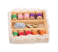 LOORGVEL Accessori Miniatura Cucito delle Scatola Legno Organizzatore Decorazioni Realistiche per Miniature Kit Completo per Scena Cucito per Collezionisti