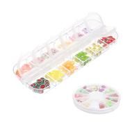 LOORGVEL Adesivi per Unghie a Forma di Fette di Frutta, Set da 2 Scatole 12 Tipi di Decorazioni per Nail Art, Pezzi in Argilla Polimerica Resistenti per Manicure Professionale e Domestica,