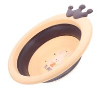 LOORGVEL Bacinella Pieghevole per Bambini Portatile in Pp e Tpe Compatta con Gancio, Vaschetta Lavaggio Neonato da Viaggio, Design Cartone Animato Adorabile per Bagnetto