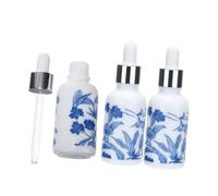 LOORGVEL Bottiglie di Olio Essenziale in Ceramica 30ml, Set da 3 Flaconi Contagocce Ermetici per Aromaterapia e Viaggi, Contenitori Ricaricabili Chiusura Anti-perdita, Colore Casuale