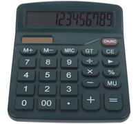 LOORGVEL Calcolatrice da Tavolo Piccola con Pulsanti Grandi Display Ampio e Doppia Alimentazione Solare per Ufficio e Studio Compatta e Leggera per Scrivania