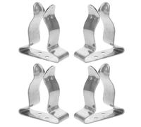 LOORGVEL Clip a Molla in Acciaio Inox per Pagaia e Canna da Pesca Set 4 Pezzi Grande Robusto Supporto per Gancio Barca Kayak Yacht Organizer Portapagaia Portacanna