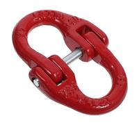 LOORGVEL Collegamento Facile da Installare per Catena di Sollevamento Doppio Anello Stili multipli in Acciaio Rosso 2t Alta Resistenza per Uso Industriale e Sicurezza