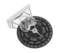 LOORGVEL da Scrivania Rotante in con Disco Circolare Manuale Data Mese Decorazione Rustica per Ufficio e Casa Regalo Sostenibile e