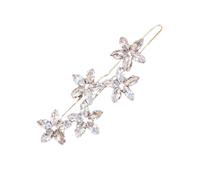 LOORGVEL Fermaglio per Capelli Donna Cristalli Brillanti, Clip in Metallo e Pietre Decorative, Leggero e Facile da Fissare, come Raffinato