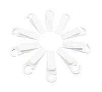 LOORGVEL Fermaporta Pavimento Set 10 Pezzi in TPR Bianco, Cuneo per Porta per Casa e Ufficio, Antivento Senza Foratura, Dispositivo Sicurezza Ragazzo Ragazza per Porte Che Sbattono