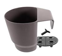 LOORGVEL fioriera da Parete pianta sospesa di Grandi Dimensioni pentola ringhiera vasi Fuori Vaso da Fiori sospeso da Giardino Vaso da vivaio sospeso fioriera a Binario plastica Grigio