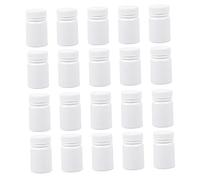 LOORGVEL Flaconi Contenitori Rotondi in Plastica Per Pillole 30 Pezzi Da 50ml Coperchio Sigillante, Flaconi Vuoti Per Capsule Medicinali, Leggero e Portatile Per Viaggi e Conservazione Sicura