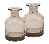 LOORGVEL Flaconi Diffusori in Vetro per Oli Essenziali 2 Pezzi da 150ml Protezione Ambra per Uffici e Spazi Commerciali, Bocca di Diffusione Efficiente