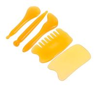 LOORGVEL Guasha in Resina per Massaggio Viso e Corpo con Penna Agopuntura Pettine e Bastoncini Muscolari Kit Completo per Rilassamento Stimolazione Meridianica e della Portatile e