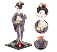 LOORGVEL Japanese Doll Kimono Kabuki Geisha Maiko Figurine For Tabletop Decoration Realistic Texture And Expression Home And Office Accessory Colore Casuale