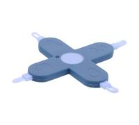 LOORGVEL Kit 4 in 1 la Pulizia del Bambino a Forma di Croce per Pulizia Nasale e Unghie, Materiale Pp e Pet, Colore Blu, Protetto e Delicato per Bambino