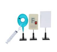 LOORGVEL Kit per Esperimenti di Ottica Fisica con Lente Zoom Riempibile D’acqua, Apparato Sperimentale per Lenti con Supporto Stabile, Attrezzatura Didattica per Dimostrazione