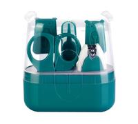 LOORGVEL Kit Tagliaunghie per Impugnature Ergonomiche e Custodia Portatile Set Manicure Sicuro e Compatto per Ragazzo Ragazza e Uso Domestico Colore Verde