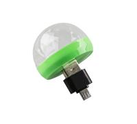 LOORGVEL Luci Discoteca LED Mini USB Verdi Palla Rotante con Sensore Sonoro per Feste Dj Bar Natale e Casa Luci Palco Portatili per Karaoke Colore Casuale Colore Casuale