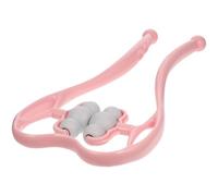 LOORGVEL Massaggiatore Manuale Collo con Rulli e Clip Vertebrale Ergonomico Sollievo Punti Trigger Materiale Delicato e Controllo Intensità per Rilassare Cervicale e Spalle