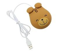 LOORGVEL Mouse da Gioco Silenzioso USB a Filo Little Bear Mouse Ergonomico per Laptop Rotellina Antiscivolo per Ufficio Gaming e Sport Elettronici