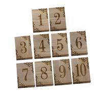 LOORGVEL Numeri da Tavolo in Legno per Matrimonio Rustico, Set da 10 Pezzi Numeri da 1 a 10 per Decorazione Centrotavola, Segnaposto Numerici per Ricevimento Nozze e Eventi
