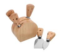 LOORGVEL per Formaggio con Acciaio Coltello da Forchetta e Affetta Supporto Compatto per Accessori Taglio Formaggi e Utensili per Charcuterie Board
