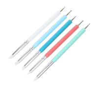 LOORGVEL per Nail Art 5 Pezzi a Doppia Punta in Silicone Facile da Usare Penna Dotting per Manicure per Unghie Naturali e Finte a Casa