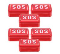 LOORGVEL Piccolo Astuccio per Medicinali da Viaggio in Metallo Portapillole Tascabile e Compatto Organizer per Pillole Simbolo Sos e Design Instantaccess per Facile Accesso