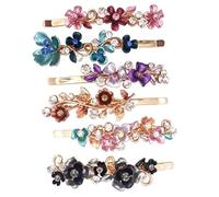 LOORGVEL Pinze per Chioma Donna Eleganti in Rame 6 Pezzi Design Floreale Decorativo per Molte Occasioni Fermagli Affidabili e Resistenti Colore Casuale