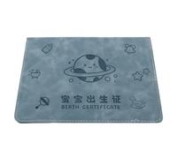 LOORGVEL Porta Certificato di Nascita in PU Custodia Protettiva Resistente per Documenti Ragazzo Ragazza Organizer Portatile Salvaspazio per Certificati e Passaporti da Viaggio