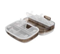 LOORGVEL Portapillole Settimanale Doppio Strato con 7 Scomparti Ermetici Organizer Portatile e Tascabile per Pillole da Viaggio Contenitore per Medicinali Compatto per Uso Quotidiano