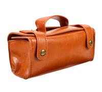 LOORGVEL PU Leather Razor Travel Case Large Capacity Shaver Bag Splashproof Organizer For Men Portable Toiletry Storage With Multiple Compartments Stylish Design