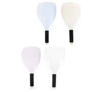 LOORGVEL Scudo Antispruzzo per Taglio Chioma da con Manico, Maschera Viso Parrucchiere Riutilizzabile in Plastica Trasparente, Protezione Trucco e Colorazione Chioma 4 Pezzi