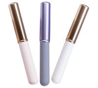 LOORGVEL Set 3 Pennelli per Trucco Labbra Coperchio Applicatori per Rossetto e Lucidalabbra Morbidi e Resistenti Strumenti Portatili per Trucco da Donna per Ritocchi in Movimento