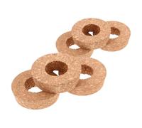 LOORGVEL Set 6 Tappi in Sughero con Foro per Vasi Idroponici, Coperchi Rotondi in Sughero per Fioriere in Vetro, Accessori Decorativi da Parete per Piante Grasse e Terrari Compatti