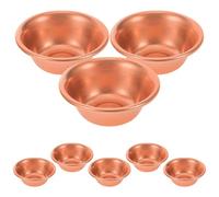 LOORGVEL Set 8 Ciotole in Rame per Offerte Rituali Buddiste Mini Ciotole in Ottone da 2" per Acqua Santa Tazze per Templi e Meditazione Portatili per Altari Domestici e Pellegrinaggi