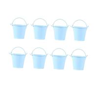 LOORGVEL Set 8 Pezzi Mini Secchi di Latta in Ferro, Piccoli Vasi per Fiori Manico, Decorazione per Giardino, Casa e Festa