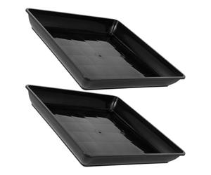 LOORGVEL Sottovaso Quadrato per Vasi da Fiori 2 Pezzi Vassoio in Plastica Spesso da 35 CM 30 X 30 X 410 CM Base Rettangolare Versatile Indicato per Piante da Giardino