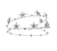 LOORGVEL Sposa con Stella Cinque Punte in e Cerchietto per Matrimonio Addio Nubilato e Feste Accessorio per Speciali