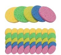 LOORGVEL Spugna per Viso in Cellulosa 50 Pezzi, Tamponi Struccanti Buona Assorbenza e Esfoliazione Delicata la Pulizia Quotidiana e Rimozione Trucco
